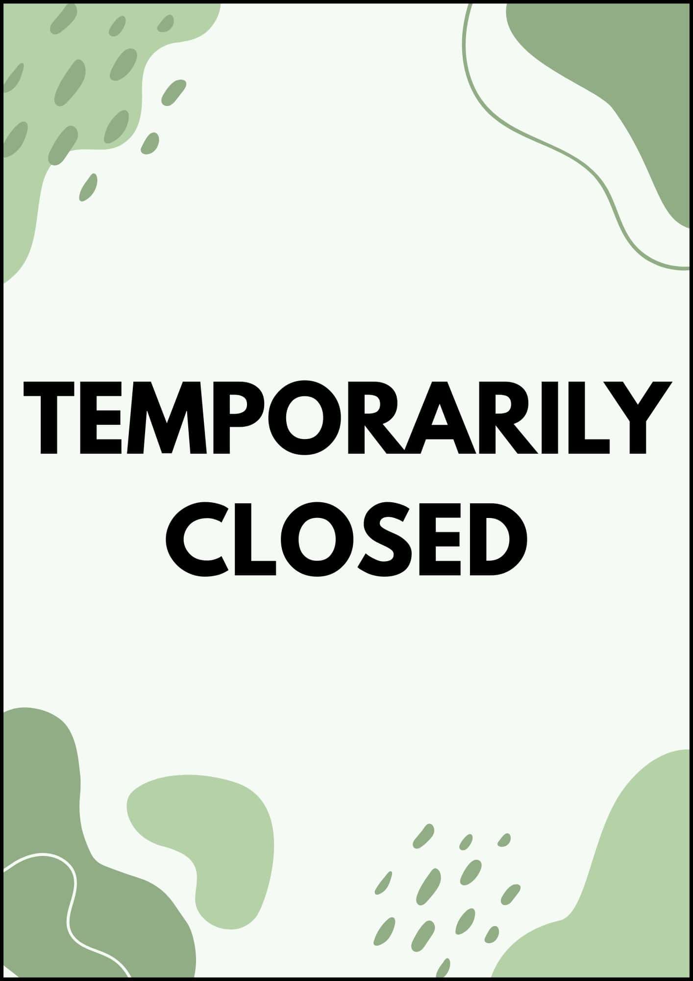 temporarily closed sign printable (30 free templates) | the pink